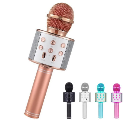Micrófono altavoz portátil karaoke para cantar niños y adultos conexión inalámbrica Bluetooth para móvil con luz LED y batería recargable
