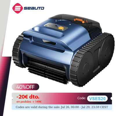 Aspiradora para piscinas Seauto, 3 modos para limpieza de suelos y piscinas de hasta 2150 metros cuadrados. Funciona hasta 150 minutos, motor sin escobillas de 180 W.