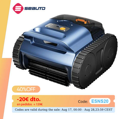 Aspiradora para piscinas Seauto, 3 modos para limpieza de suelos y piscinas de hasta 2150 metros cuadrados. Funciona hasta 150 minutos, motor sin escobillas de 180 W.