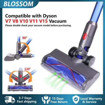 Cabezal de cepillo de flores para Dyson V7 V8 V10 V11 V15, accesorios de limpieza de alfombras, cepillo de rodillo para aspiradora de mano