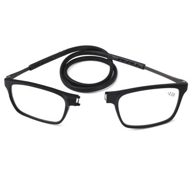 Gafas de lectura plegables portátiles, gafas de presbicia de moda de resina de alta definición, gafas de lectura para el cuello