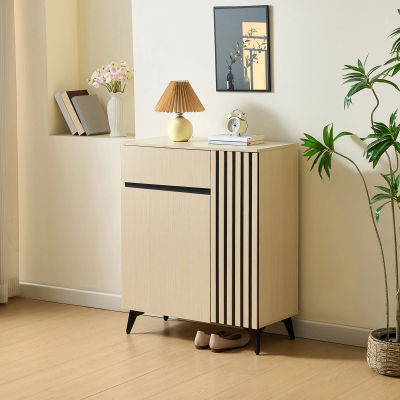 Aparador, Mueble Zapatero con 2 Puertas y 1 Cajón – Espacio de Almacenamiento Versátil para Pasillo, Sala de Estar o Madera + MDF