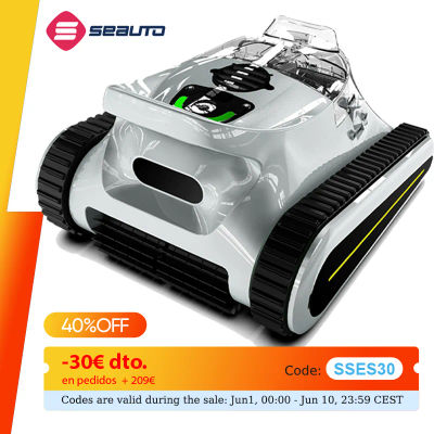Seauto-aspiradora robótica para piscina, Robot de escalada en pared, limpiador automático de piscina, adecuado para paredes y suelos de 2000 pies cuadrados
