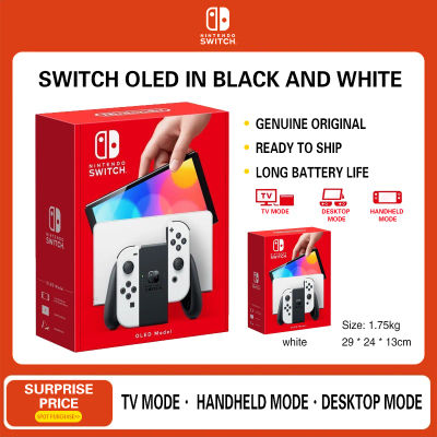 Consola de Videojuegos Nintendo Switch Modelo OLED con Joy-Con Blancos - Versión HK (Cargador HK con Adaptador de Enchufe HK a EE. UU.)