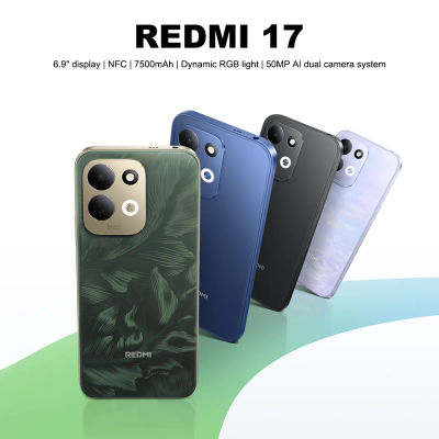 XIAOMI REDMI 17 4G 4GB+128GB Smartphone Pantalla de 6.9" Cámara de 50MP NFC Batería Grande de 7500mAh Doble SIM Híbrida MicroSD Teléfono Móvil Android