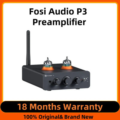 Fosi Audio P3 amplificador de tubo Bluetooth válvula preamplificadora estéreo HiFi vacío con Control de tono de agudos y graves con V3