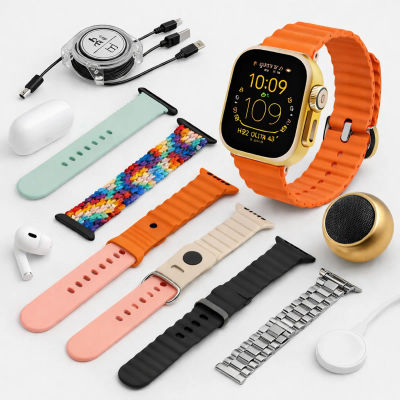 Pack Smartwatch Klack H92 Ultra3 2.3" con 7 Correas, Auriculares Bluetooth y Altavoz