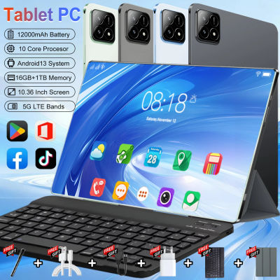 Nueva Tablet Global 2026 de 10.36 Pulgadas, Android 13, 16GB 1TB, 10 Núcleos, 4K HD, 5G WIFI, Bluetooth, 12000mAh