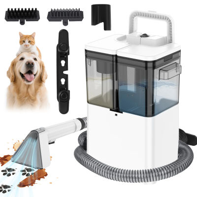Limpiador de Manchas Portátil de 500W y 12KPa para Alfombras, Sofás y Cortinas, con Función de Aspiración y Pulverización Integrada, con 3 Cabezales de Limpieza