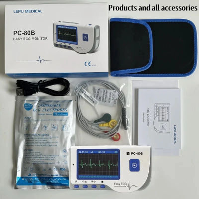 Monitor de Electrocardiograma Dinámico Portátil, Monitor de Frecuencia Cardíaca, Grabador de Electrocardiograma Bluetooth, Almacenamiento de Datos en Aplicación
