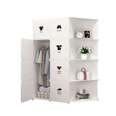 Armario de Almacenamiento Grande con Puertas, Estantes Organizadores, Armario para Ropa, Mueble Modular Ahorrador de Espacio para Apartamento
