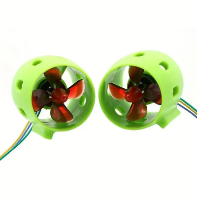 Motor de propulsión subacuática de 4 aspas CW CCW de 20A y 12V-24V CC para barco RC DIY, robot, señuelo, nido, submarino