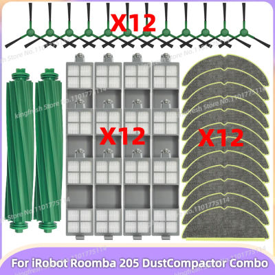 Compatible para iRobot Roomba 205 DustCompactor Combo Piezas de aspiradora rodillo principal cepillo lateral paño de fregona filtro accesorios