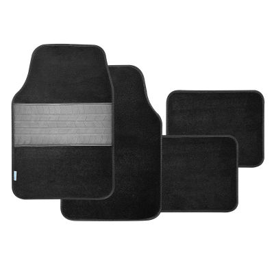 Juego de 4 Alfombras Para Coche, Alfombrillas Universales para Coche,Antideslizantes y Resistentes