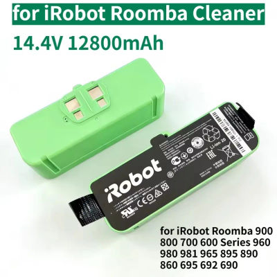 Batería de Iones de Litio de Alta Capacidad 2026 de 14.4V y 12800mAh para iRobot Roomba Series 900, 800, 700, 600, 960, 980, 981, 965, 895, 890, 860, 695, 692, 690