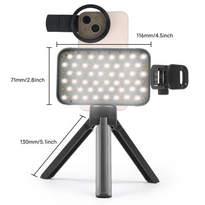 Nuevo LED que reduce la luz reflectante de tatuajes, luz de relleno para lente de teléfono móvil, filtro polarizador Circular Compatible con cualquier teléfono