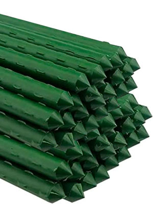 Pack de 12 - 60 tutores de Acero plastificado para Plantas – Ideal para el Cuidado de Las Plantas – Varilla para el Cuidado de Las Plantas y arboles
