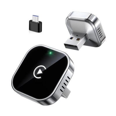 Adaptador Inalámbrico Klack CarPlay y Android Auto 2 en 1 - Bluetooth 5.0 - WiFi 5 GHz - Plug & Play