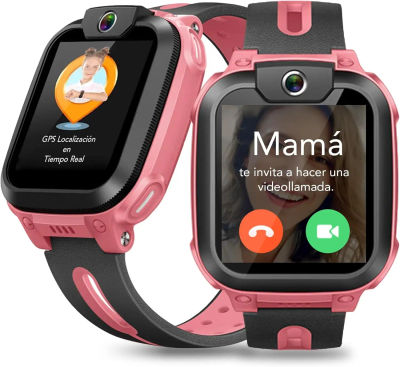 imoo Z1 Reloj Inteligente Niño 4G, Reloj Niño con Videollamada, Reloj GPS Niños con Llamada, Chat, SOS, Smartwatch Niños con Class Mode, Waterproof IPX8, Relojes Niña Watch -Rosa