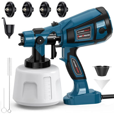 Pistola pulverizadora de pintura eléctrica de 800W con 4 boquillas, pistola de pintura en aerosol HVLP de 1400ml para muebles, valla, pared, coche, casa, pintura DIY