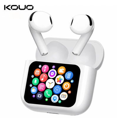 Audífonos Inalámbricos KOUO Bluetooth 5.4 con Pantalla Táctil Inteligente, Música, Deportes, Cancelación de Ruido, Compatibles con Traducción en Tiempo Real