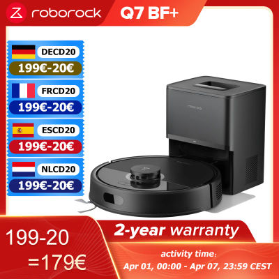 Robot aspirador Roborock Q7 BF+, versión mejorada del Q7 max+/Q5 MAX+/Q5 Pro+, Sistema Dual Anti-Enredo, 3 niveles de flujo de agua, 8.000 Pa.