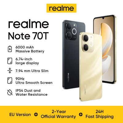 Realme Note 70T 4G Smartphone, Unisoc T7250 octa-core, 6000mAh battery, 720x1600Pixels 6.74inches 90Hz, 15W fast charge, camera 50 MP, android 15 IP54 portable phone