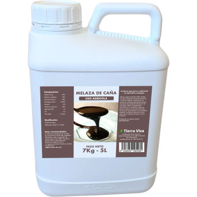 Melaza para plantas ecológica 7Kg (5L) . Estimula el crecimiento de tus cultivos. Mejora las Propiedades del Suelo e incrementa la cantidad de nutrientes. Uso Universal