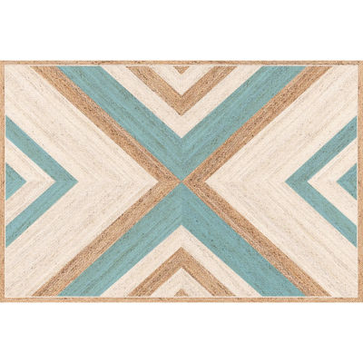 VINILIKO, Alfombra de vinilo Tahir Azul, estilo textura impresa