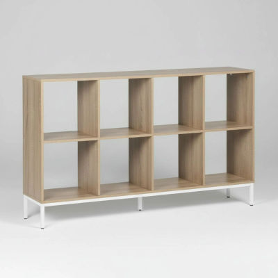MOBLEKIT | Estanterías de Madera y Metal con Compartimentos y Baldas Abiertas, Librerías Modulares de 2, 4 u 8 Cubos y Estantería Multiusos de 5 Niveles, Muebles Auxiliares para Salón, Dormitorio,