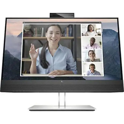 HP E24mv G4 FHD Conferencing Monitor - Negro, Plata