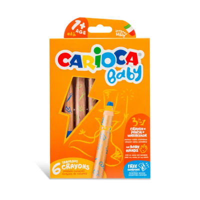 UNIVERSAL CERA CARIOCA BABY +1 3 EN 1 6 COLORES SURTIDOS BABY