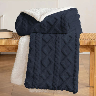 HOMESOL® Manta Sofa de Borrego, Manta Doble Cara Franela y Sherpa, 100% Poliester, Suave y Caliente para Invierno, 130x160 160x220 220x240