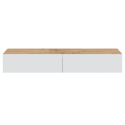 MOBELCENTER - Mueble TV Flotante Moderno de 180 cm con Acabado Roble Nodi y Blanco Artik, Diseño Elegante y Práctico para Sala de Estar(1511)