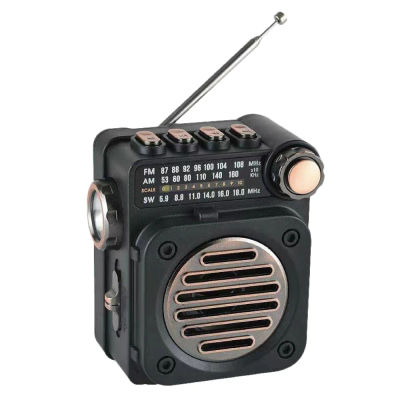 SODANY Radio Portátil Retro FM/AM/SW Altavoz Bluetooth, USB/TF, Linterna LED, Batería Recargable. TS-1321
