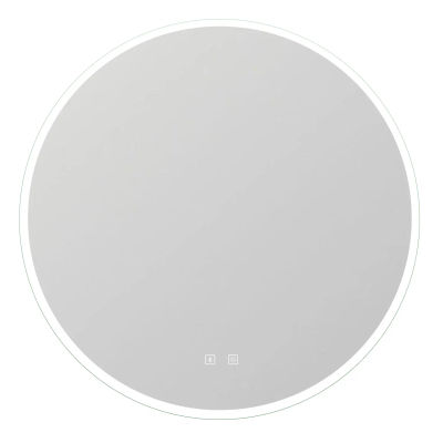 Aica Espejo LED de baño redondo 80 x 80 cm, Bluetooth, brillo regulable, antivaho
