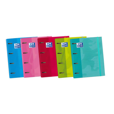 Carpeta con Goma Oxford Europeanbinder Tapa Extradura A4+ 100 Hojas 5x5 School Surtidos Tend con Recambio-e