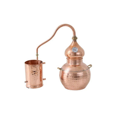 Alkimista Alambique de Cobre Tradicional para la destilación de plantas y alcoholes. Extracción de Aceites Esenciales