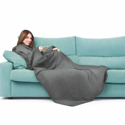 Jocca Bata Manta de Poliéster con Tejido Suave, Talla Única y Bolsillo Central para Máximo Confort