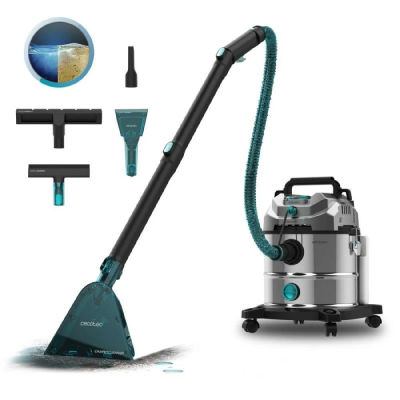 Cecotec Aspirador Sólidos, Líquidos, Tapicerías y Alfombras con Cable Conga CarpetClean 20000 Pro Ultra. 1600W, 21kPa