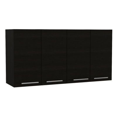 TUHOME Mueble de pared para cocina Paris en melamina con 4 gabinetes y 2 estantes