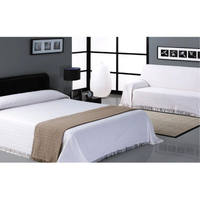 HIPERMANTA. Colcha foulard multiusos modelo CUADROS. Manta para cama, sofá o jarapa. Medida 230X260cm.