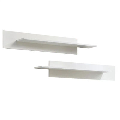 MB Muebles Bonitos - Set 2 Estantes de Pared Colgantes, Largo 100cm, Blanco y Negro, Acabado Mate, Modelo Nora