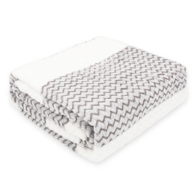 Manta Terciopelo Zig Zag Aleatorio de Franela 130x160cm , Suave, Mantas Multiusos, Cómoda y Cálida. Ideal para Sofá, Cama y Viaje