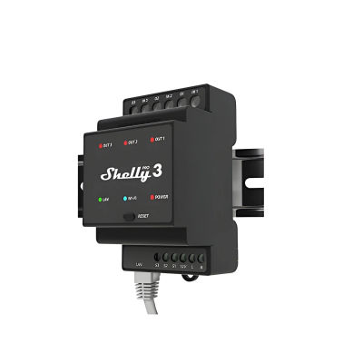 Shelly pro 3 - wifi lan smart relay bluetooth 3 channels, din bar, professional
