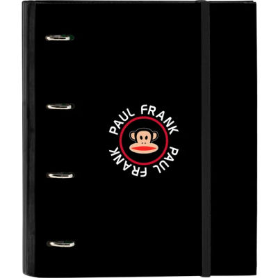 SAFTA CARPETA 4 ANILLAS 35MM CON RECAMBIO PAUL FRANK "CAMPERS" - Carpeta Anillas Licencia Oficial - Diseño Exclusivo - Ideal para Uso Diario - Material Duradero - Compatible con Hojas A4
