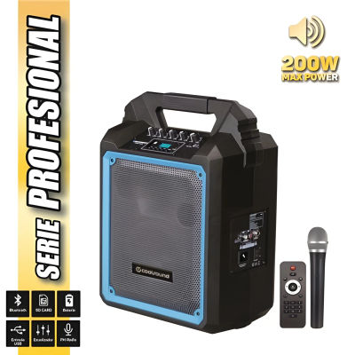 Altavoz Autoamplificado Coolsound Pro 200 Bluetooth 200W con Micrófono Inalámbrico y Batería