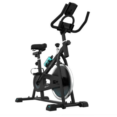 Cecotec Bicicleta Estática Indoor DrumFit Indoor 6000 Forcis. Volante de inercia de 6 Kg, Resistencia Manual, Monitor LCD
