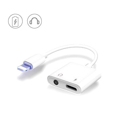 LIFA Adaptador AUX de auriculares, divisor de audio 2 en 1, salida Jack 3.5mm (cargador y auricular a la vez)