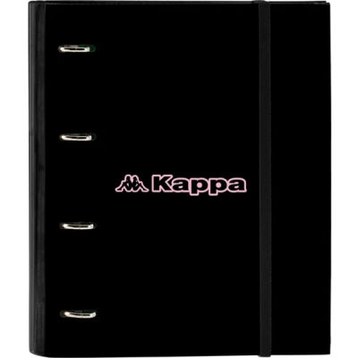 SAFTA CARPETA 4 ANILLAS 35MM CON RECAMBIO KAPPA "SILVER PINK" - Carpeta Anillas Licencia Oficial - Diseño Exclusivo - Ideal para Uso Diario - Material Duradero - Compatible con Hojas A4